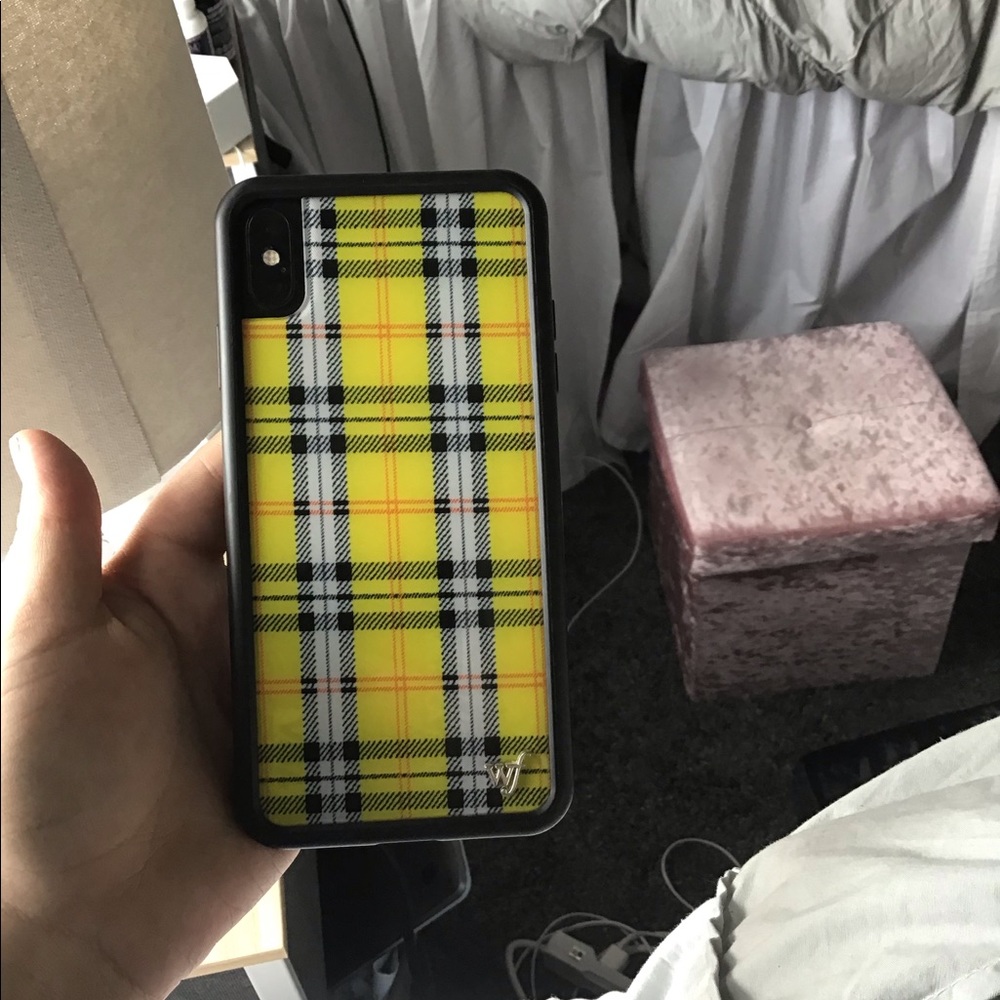 Wildflower iPhone XS Max yellow plaid case